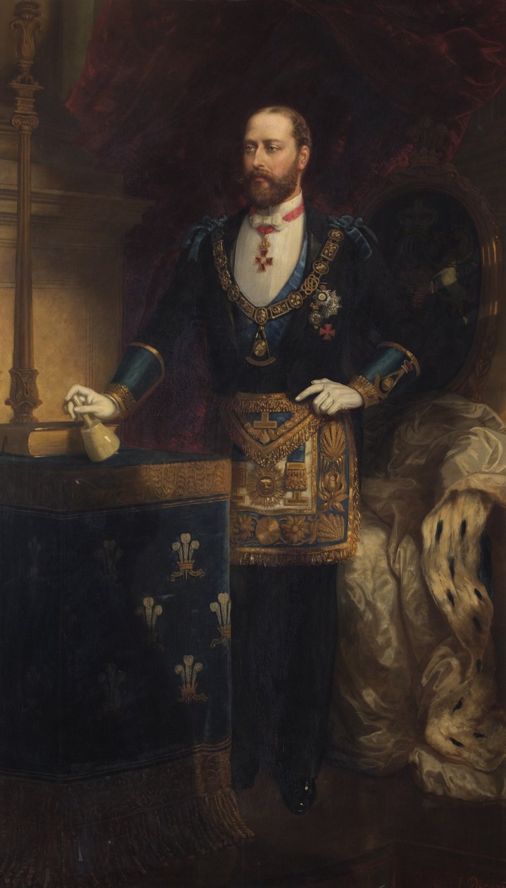 Albert Edward, princ z Walesu jako velmistr, 1885 od Chevalier Louis William Desanges