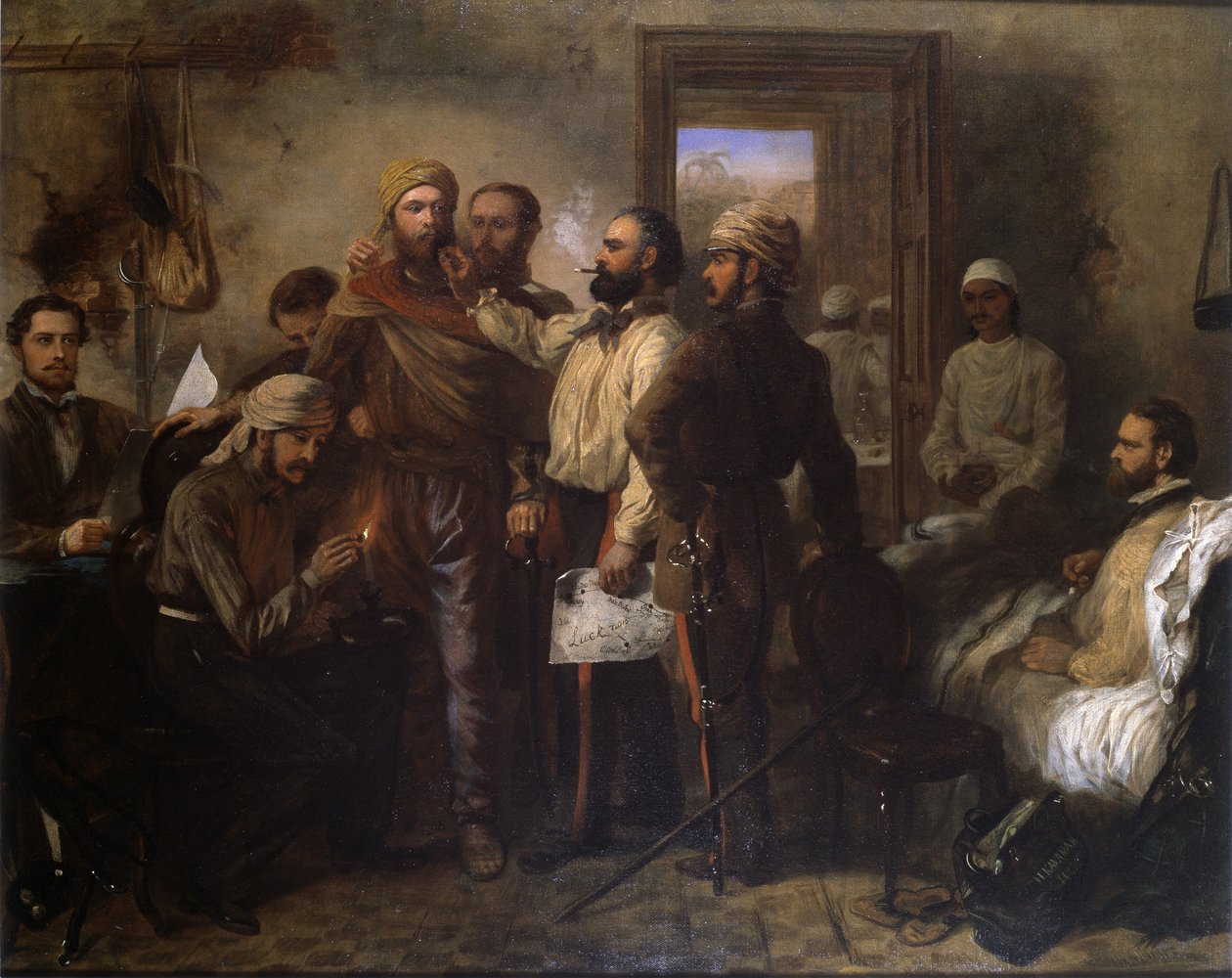 Thomas Henry Kavanagh VC (1821-82) v převleku za domorodce během indické vzpoury při obléhání Lucknow, 9. listopadu 1857, cca 1860 od Chevalier Louis William Desanges