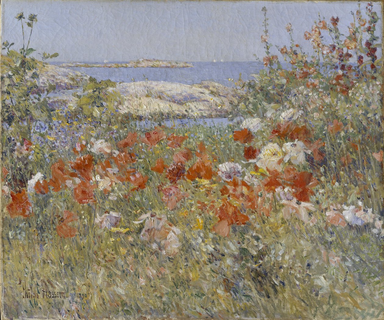 Celia Thaxters Garden, Isles of Shoals, Maine, 1890n od Childe Hassam