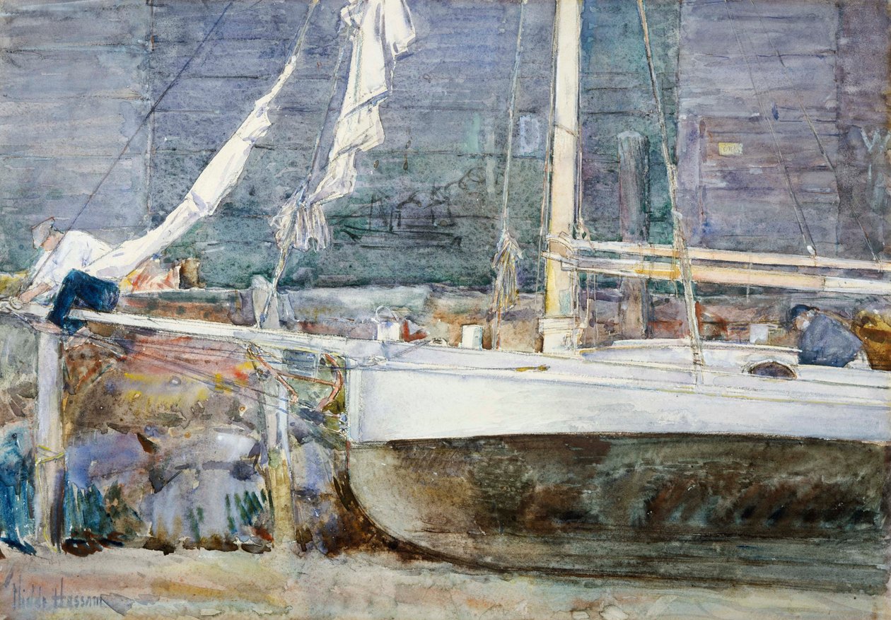 Suchý dok, Gloucester od Childe Hassam