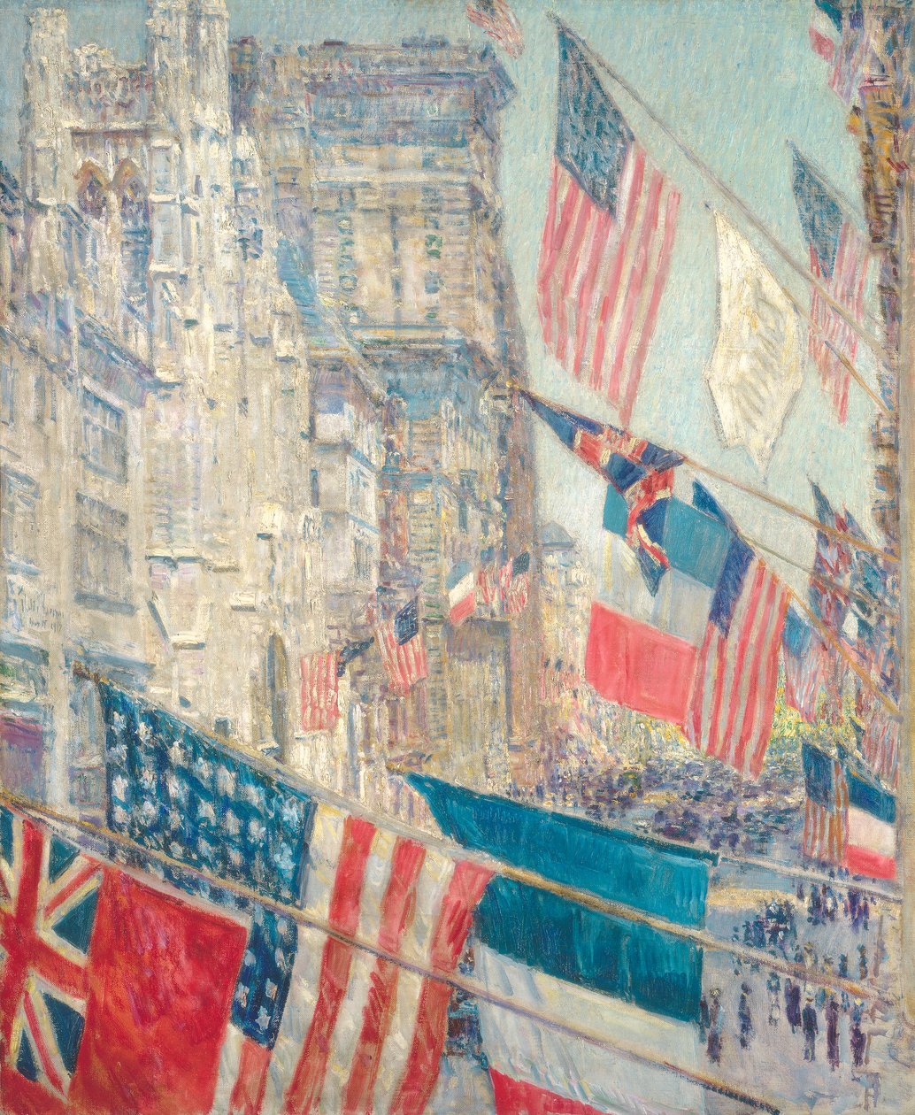 Den spojenců, květen 1917 (olej na plátně) od Childe Frederick Hassam