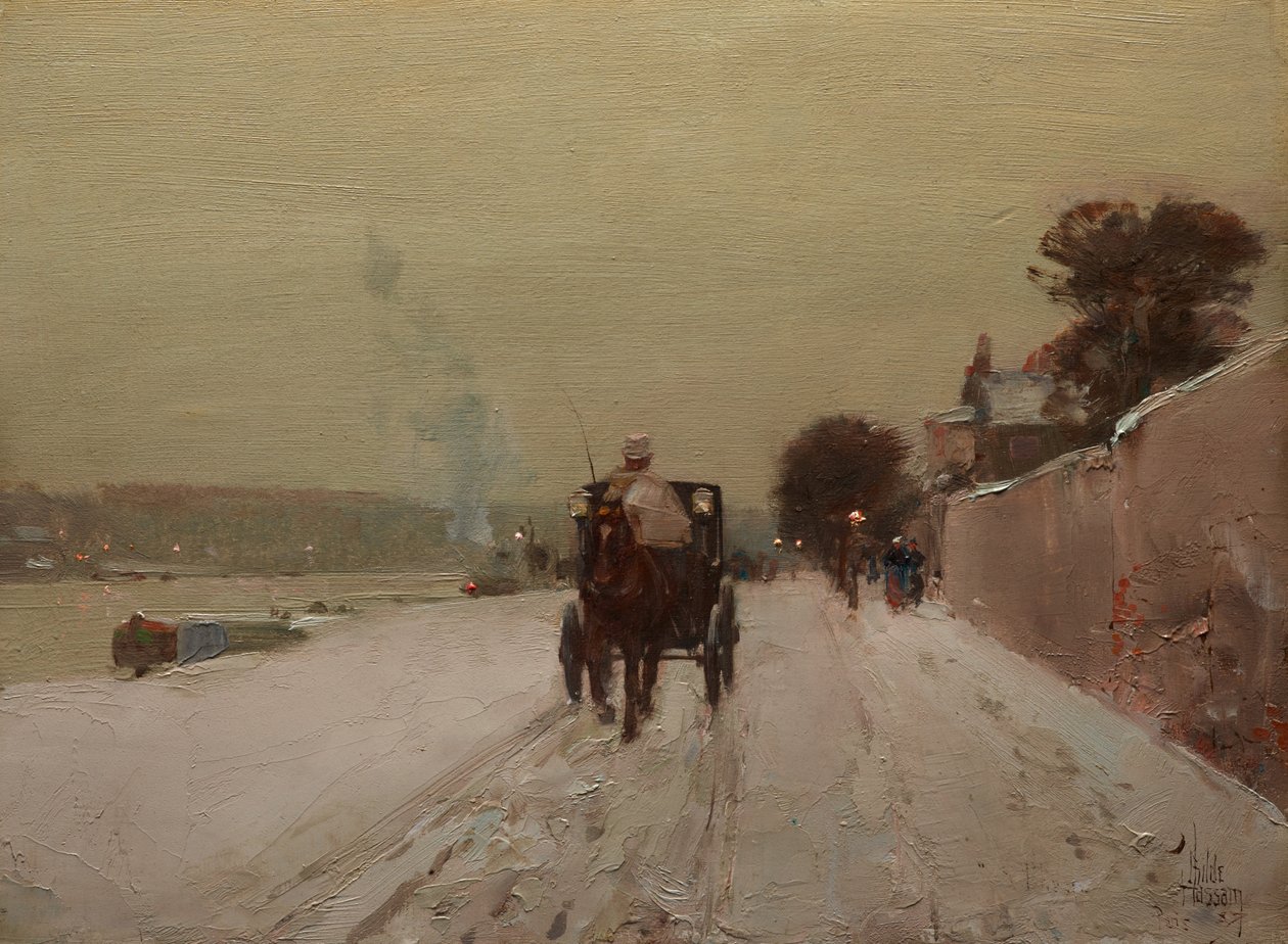 Podél Seiny, Zima od Childe Frederick Hassam