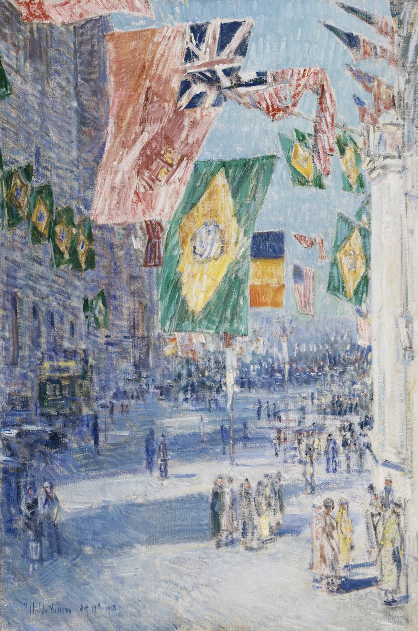 Avenue of the Allies: Brazílie, Belgie od Childe Frederick Hassam