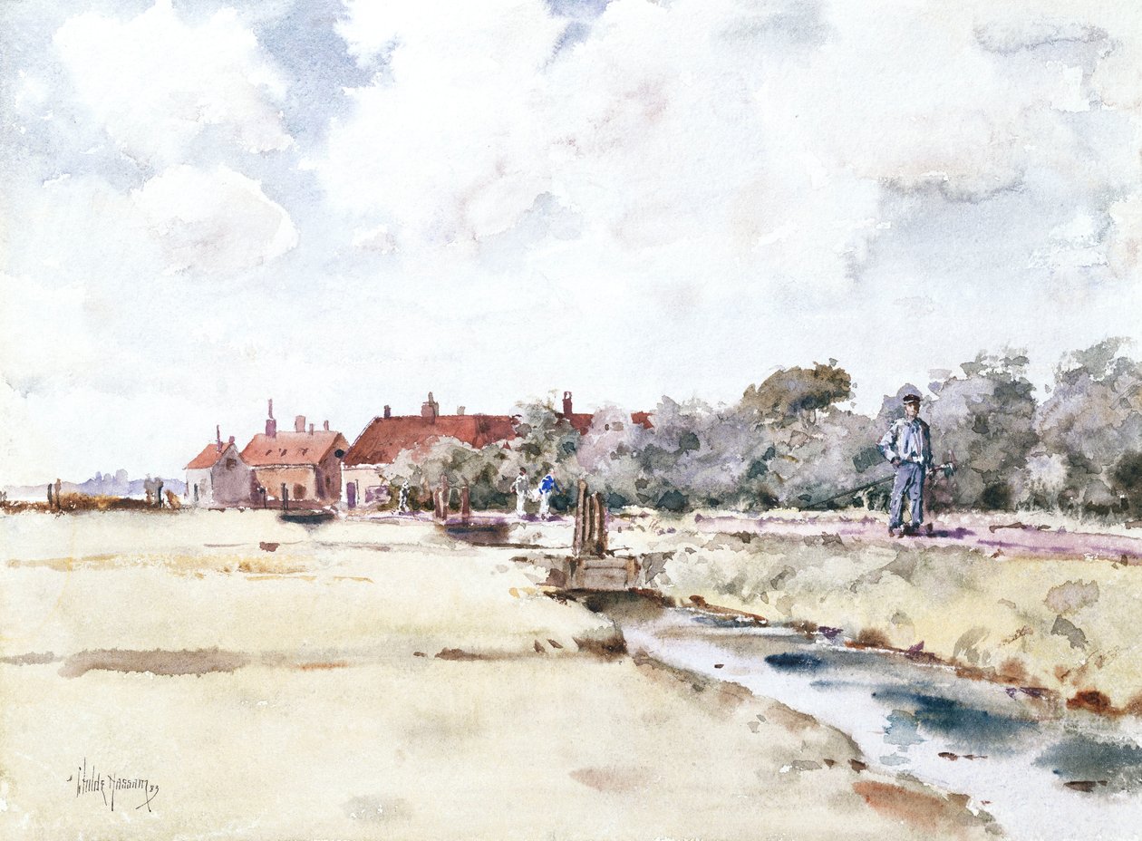Scéna kanálu od Childe Frederick Hassam