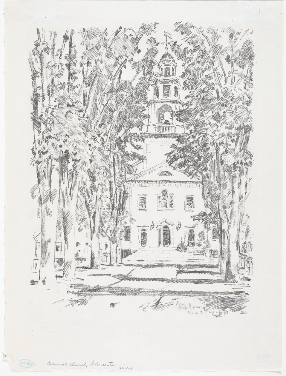 Koloniální kostel, Gloucester od Childe Frederick Hassam