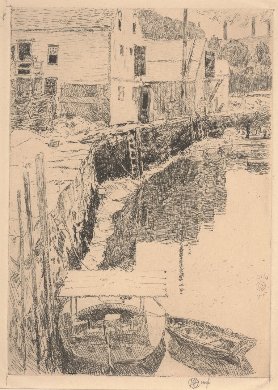 Cos Cob Dock od Childe Frederick Hassam