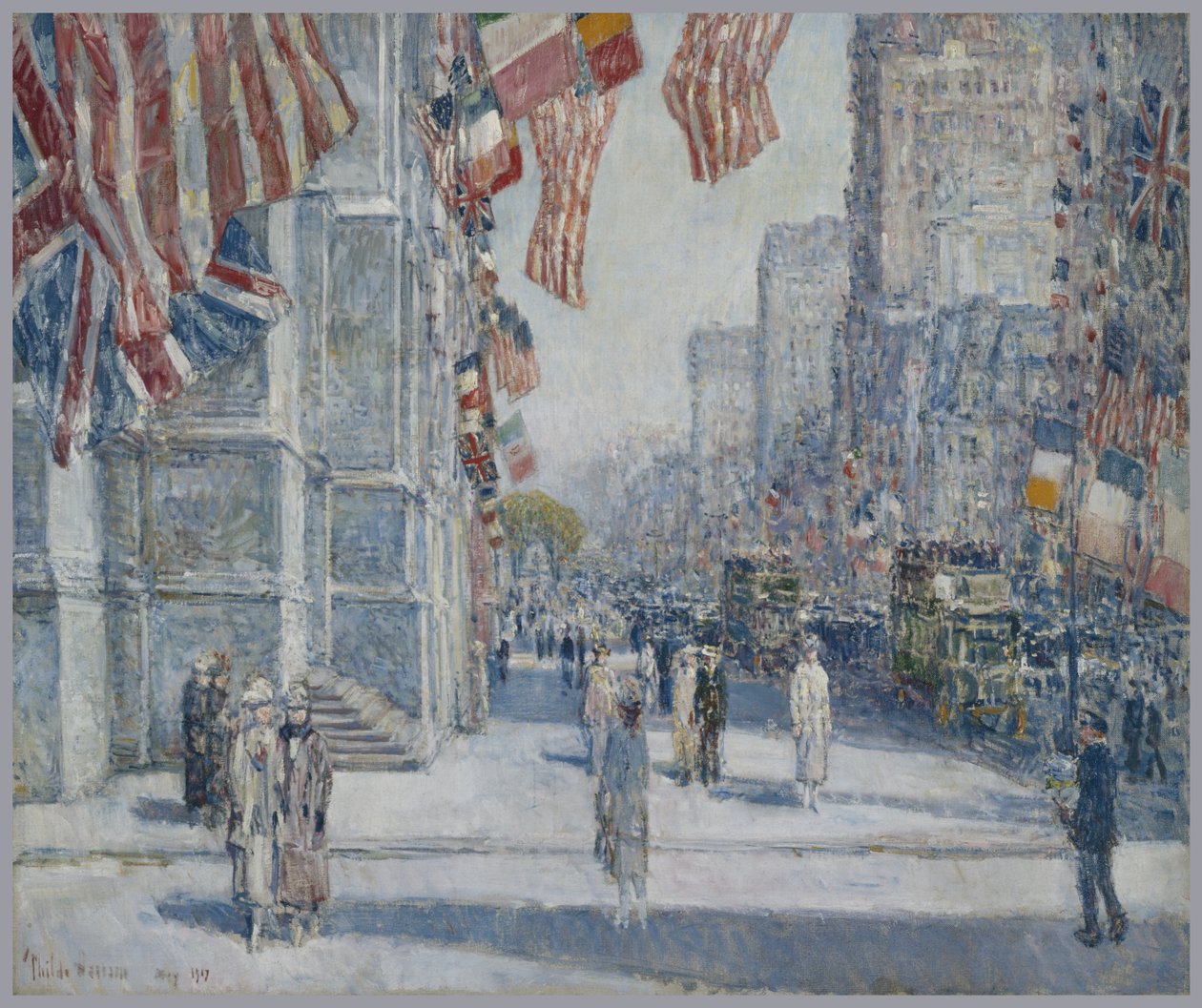 Brzy ráno na Avenue v květnu 1917 od Childe Frederick Hassam