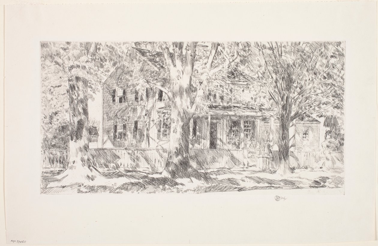Dům na Main Street, East Hampton od Childe Frederick Hassam