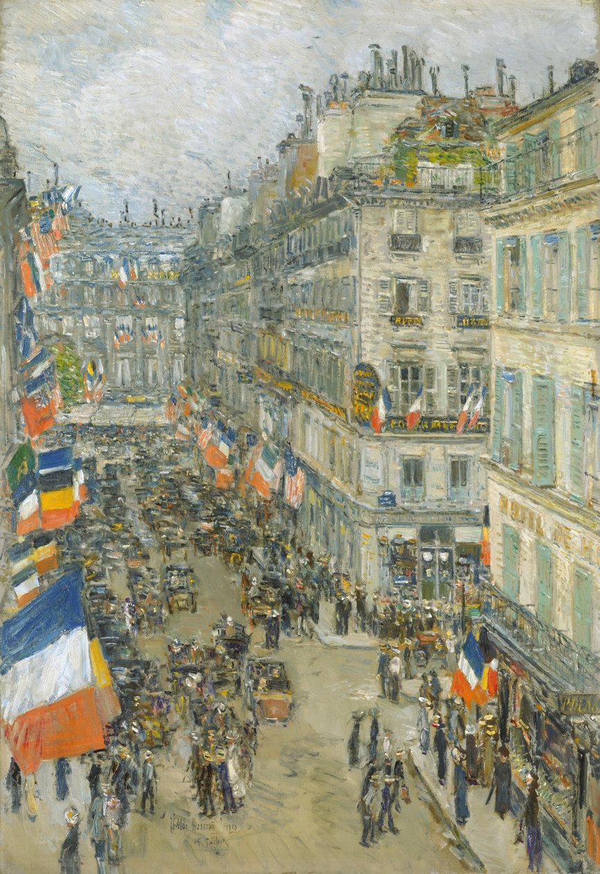 Čtrnáctého července, Rue Daunou od Childe Frederick Hassam