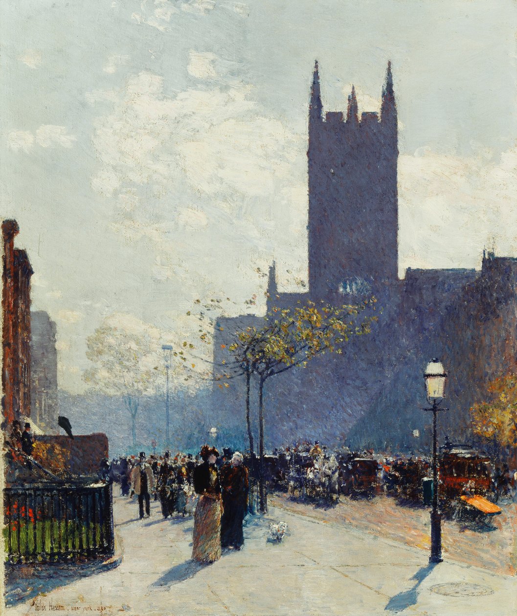 Dolní Pátá Avenue od Childe Frederick Hassam
