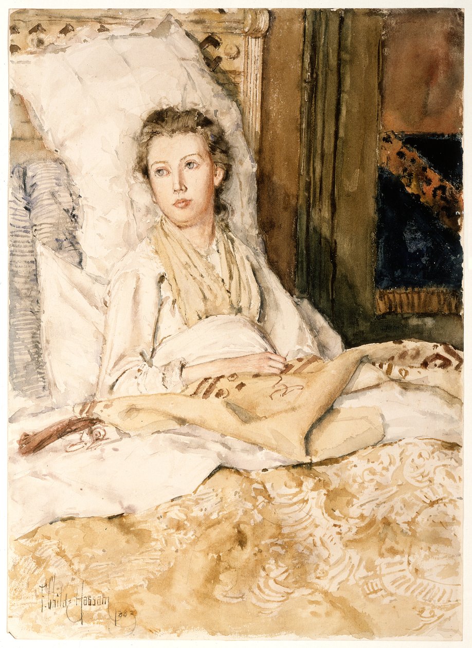 Maud Šití od Childe Frederick Hassam