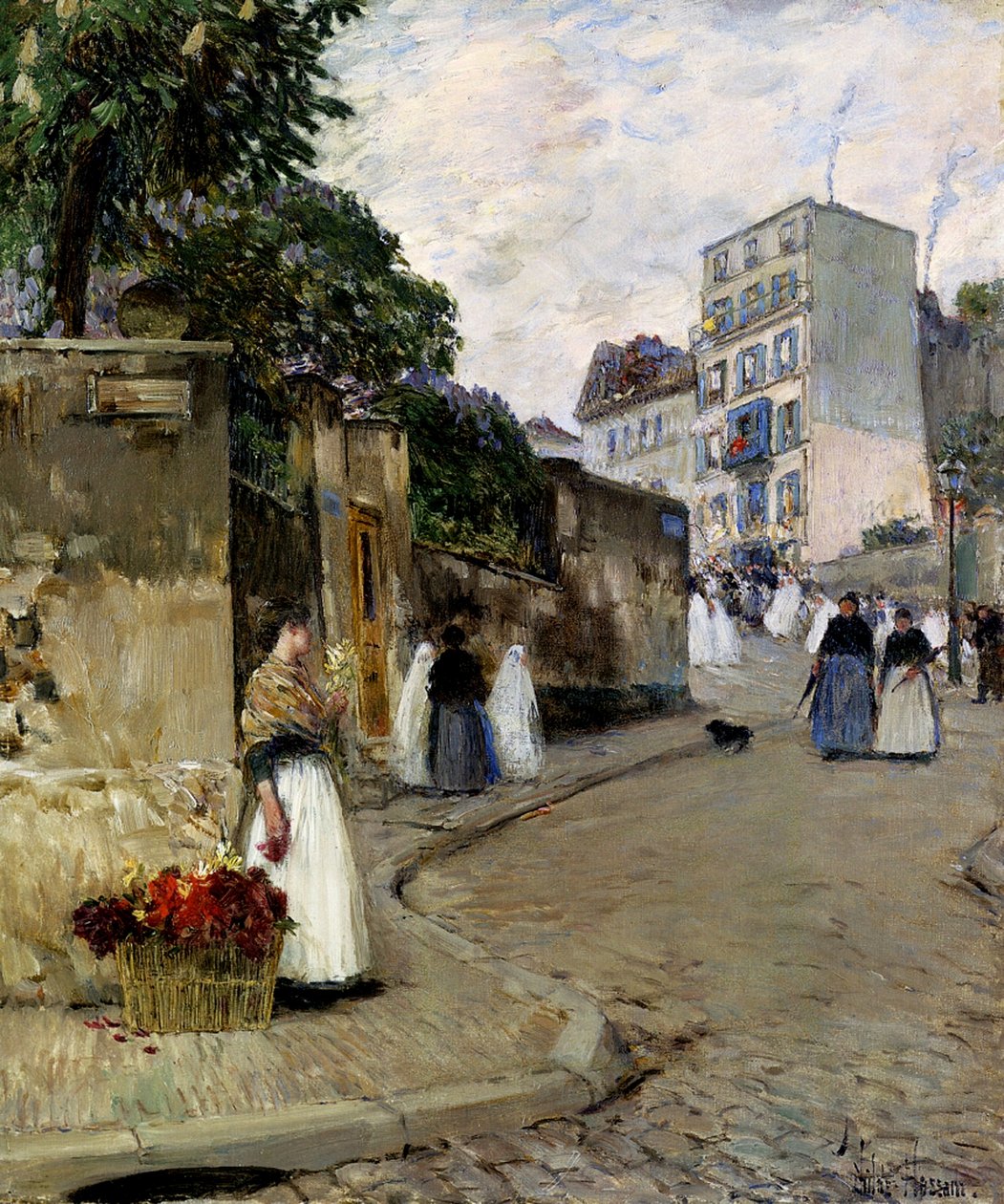 Montmartre, Paříž od Childe Frederick Hassam