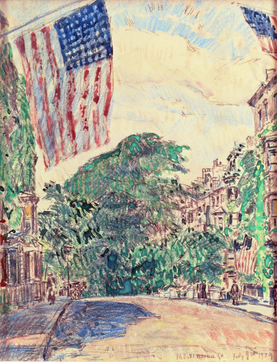 Mount Vernon Street, Boston od Childe Frederick Hassam