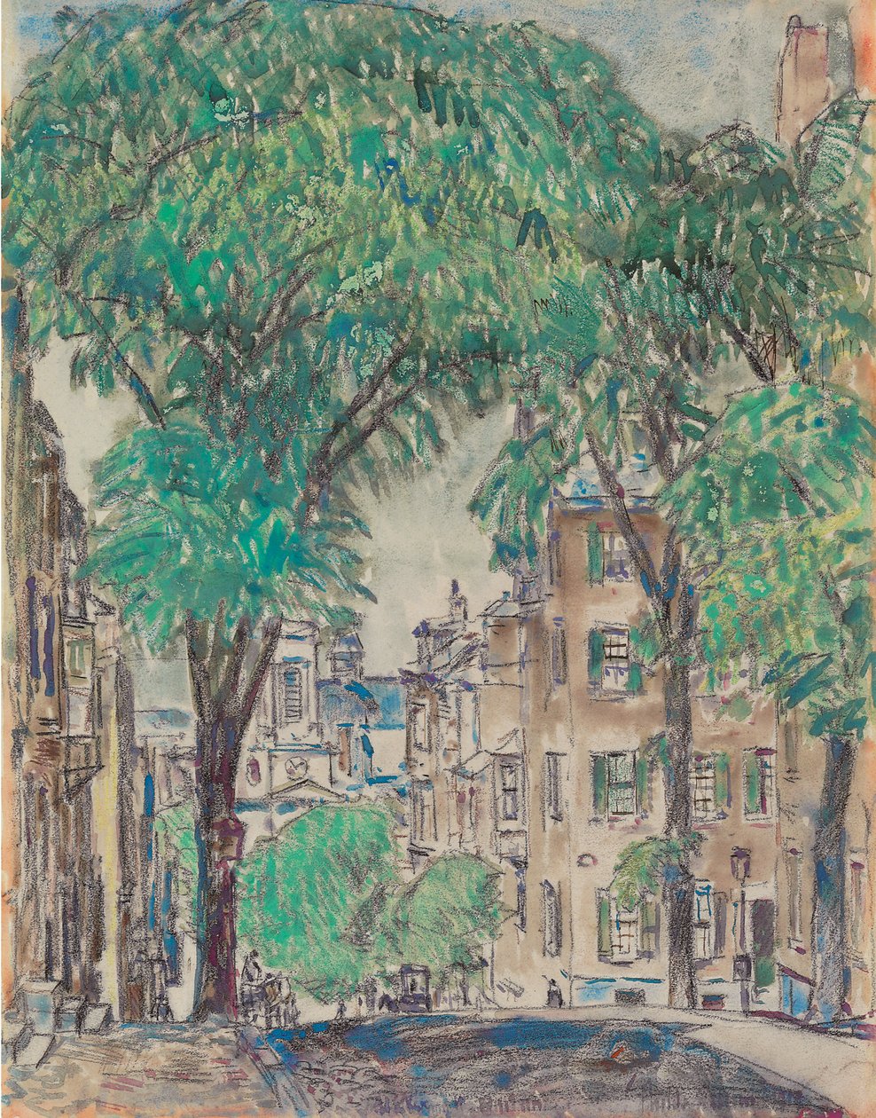 Mount Vernon Street, Boston od Childe Frederick Hassam