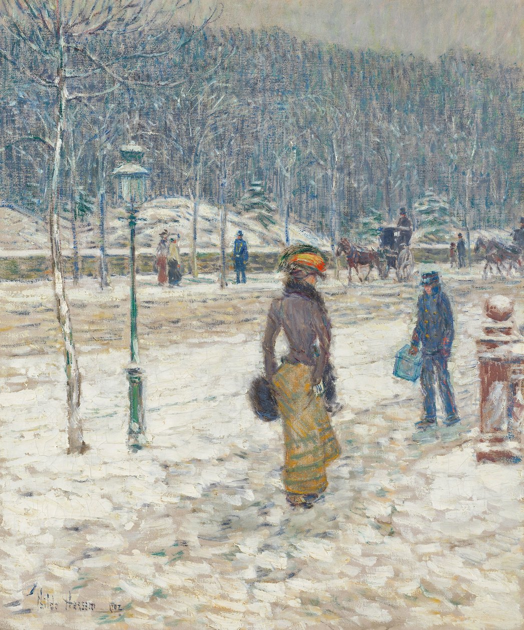 New York Street od Childe Frederick Hassam