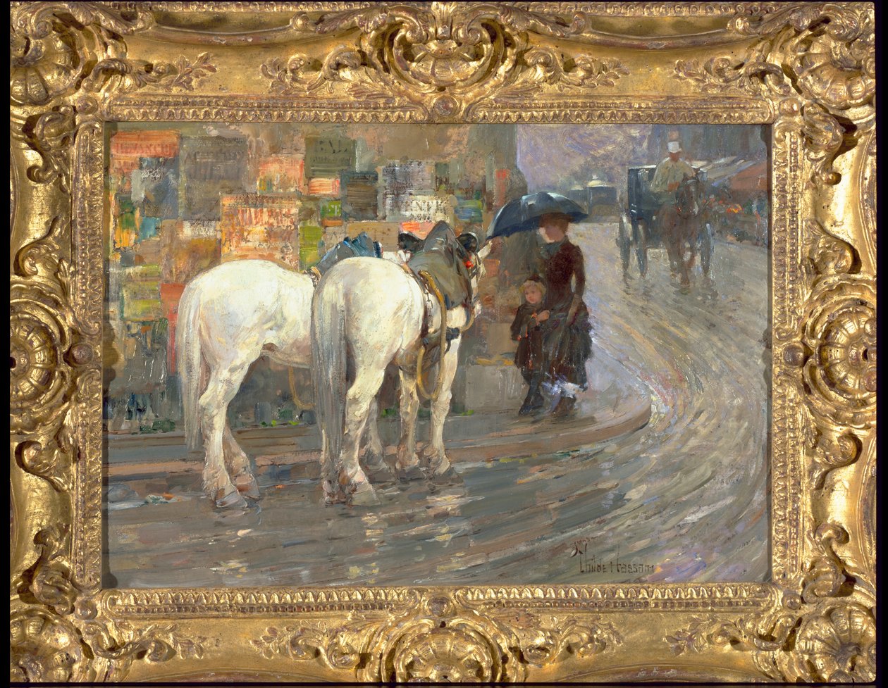 Paris Street Scene, c.1889 (oil on carton)   1412559   cs       czech Successfully Translated  Original: Maleren Otto Balle Translat: Maleren Otto Balle 1279707 cs czech Successfully Translated Original: Faust, Mephistopheles and the Poodle, from Faust Tra od Childe Frederick Hassam