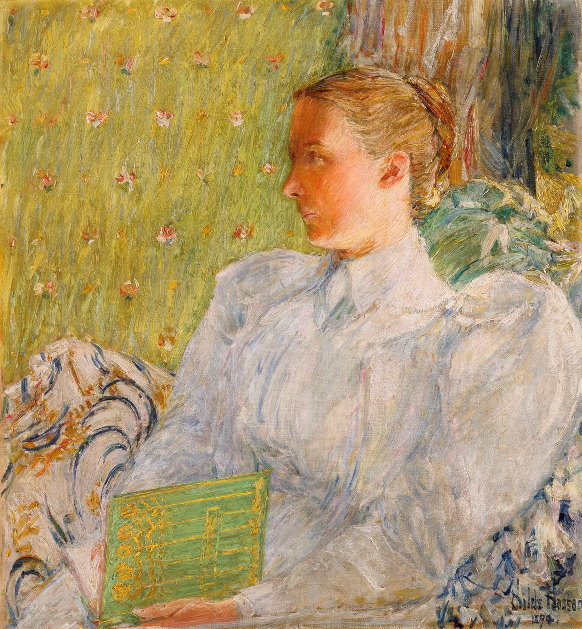 Portrét Edith Blaney (paní Dwight Blaney) 1894 (olej na plátně) od Childe Frederick Hassam