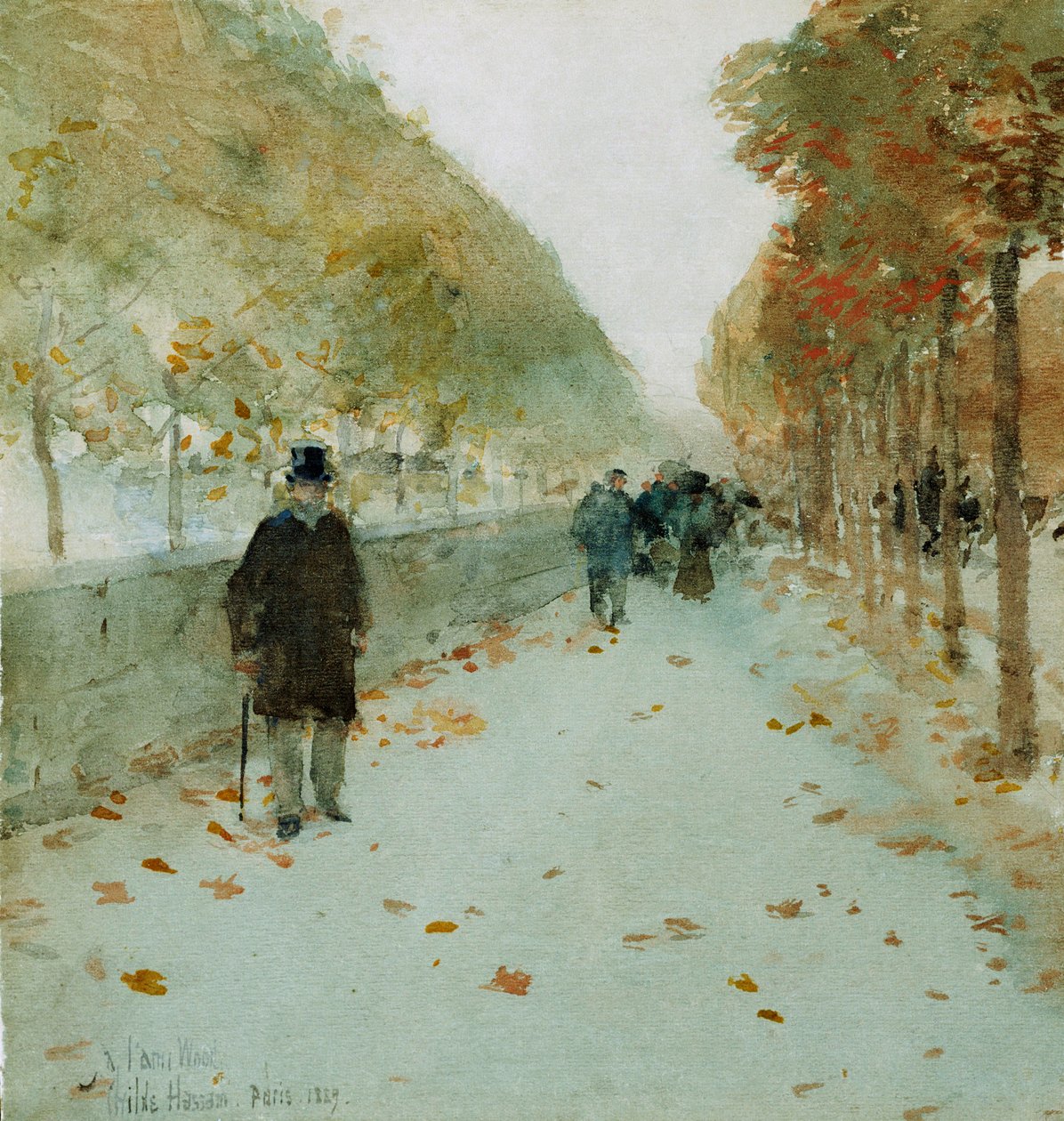 Nábřeží v Louvru od Childe Frederick Hassam
