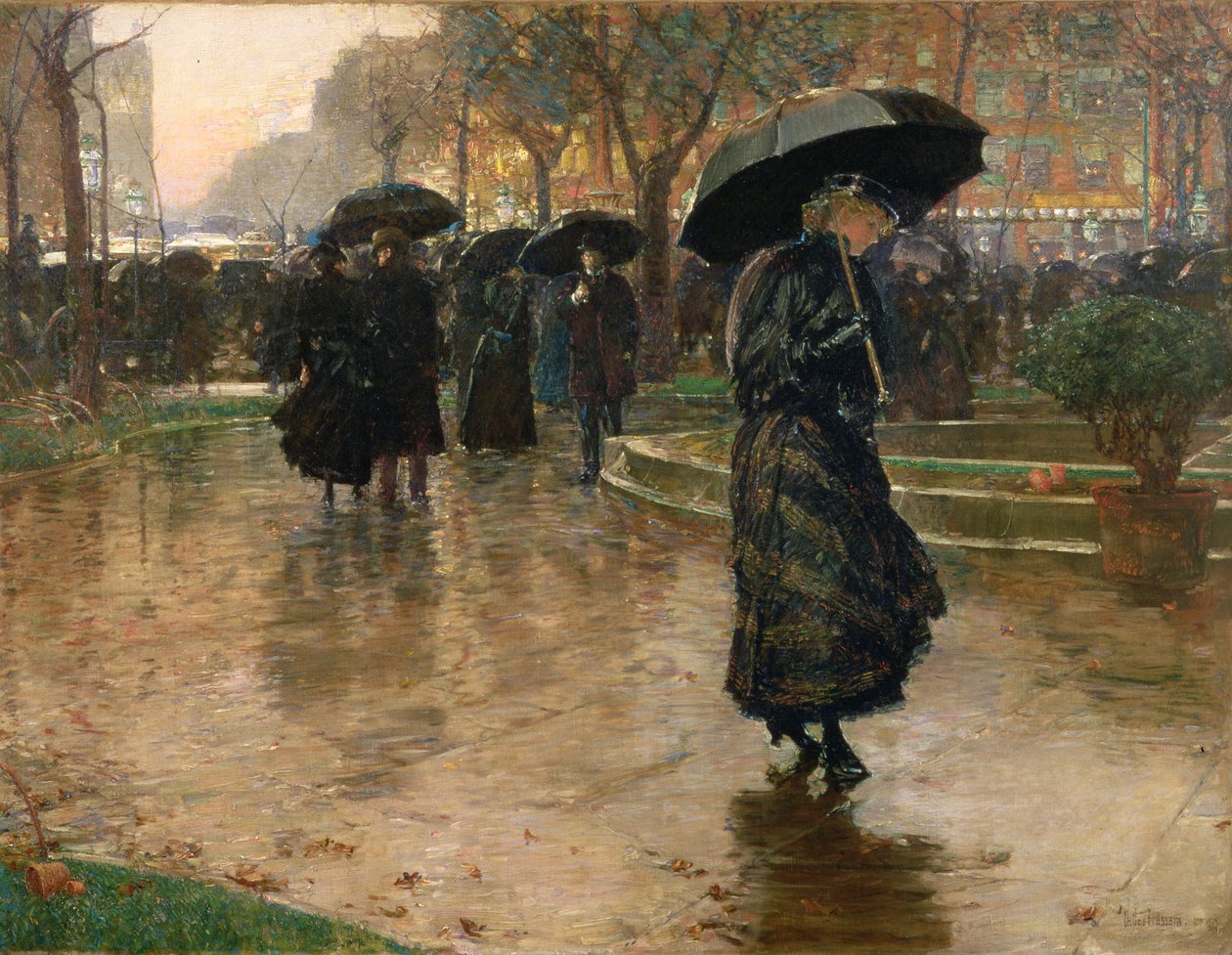 Rain Storm, Union Square od Childe Frederick Hassam