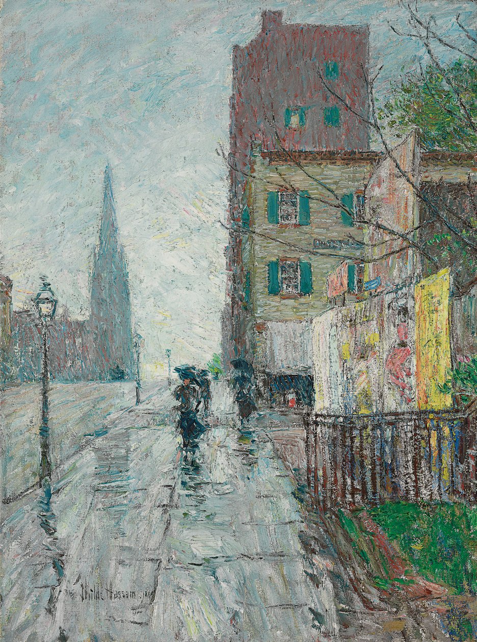 Deštivý den od Childe Frederick Hassam