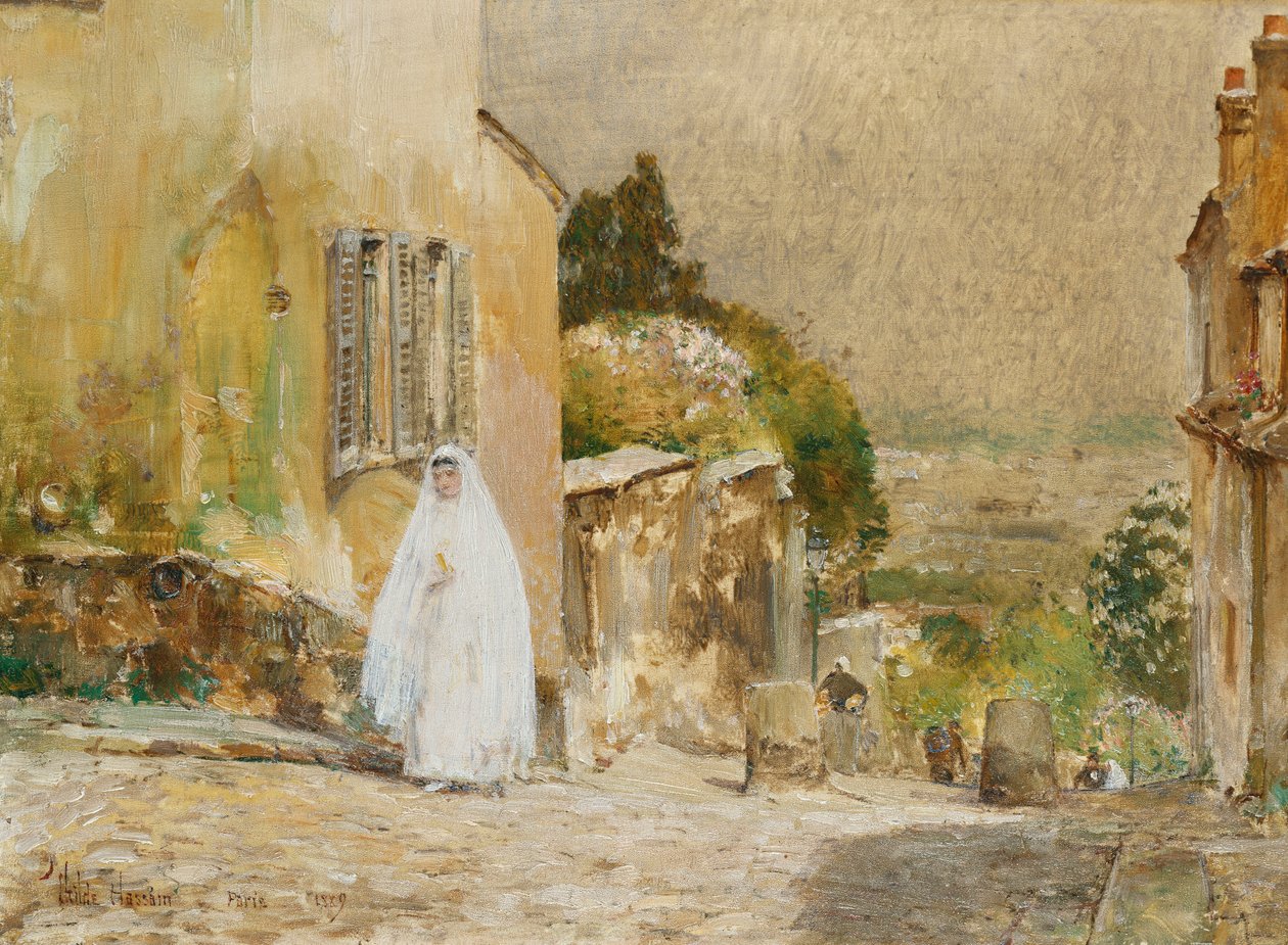 Jarní ráno, rue Mont. Cenis, Montmartre od Childe Frederick Hassam