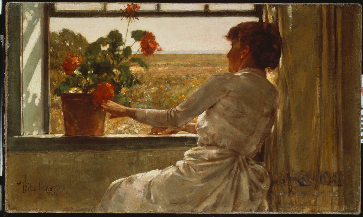 letní večer od Childe Frederick Hassam