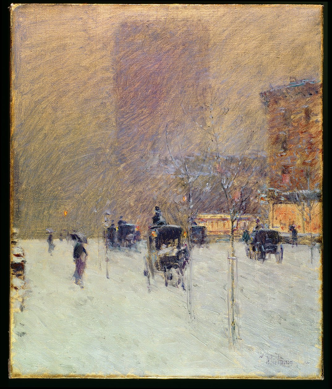Zimní odpoledne v New Yorku od Childe Frederick Hassam