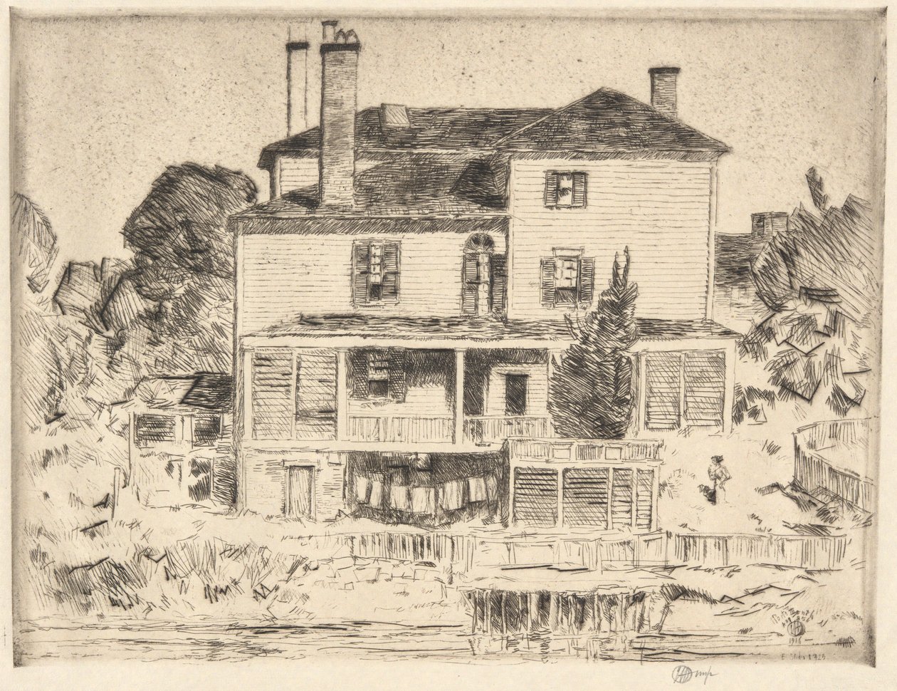 Portsmouth Mansion, 1916 od Childe Hassam