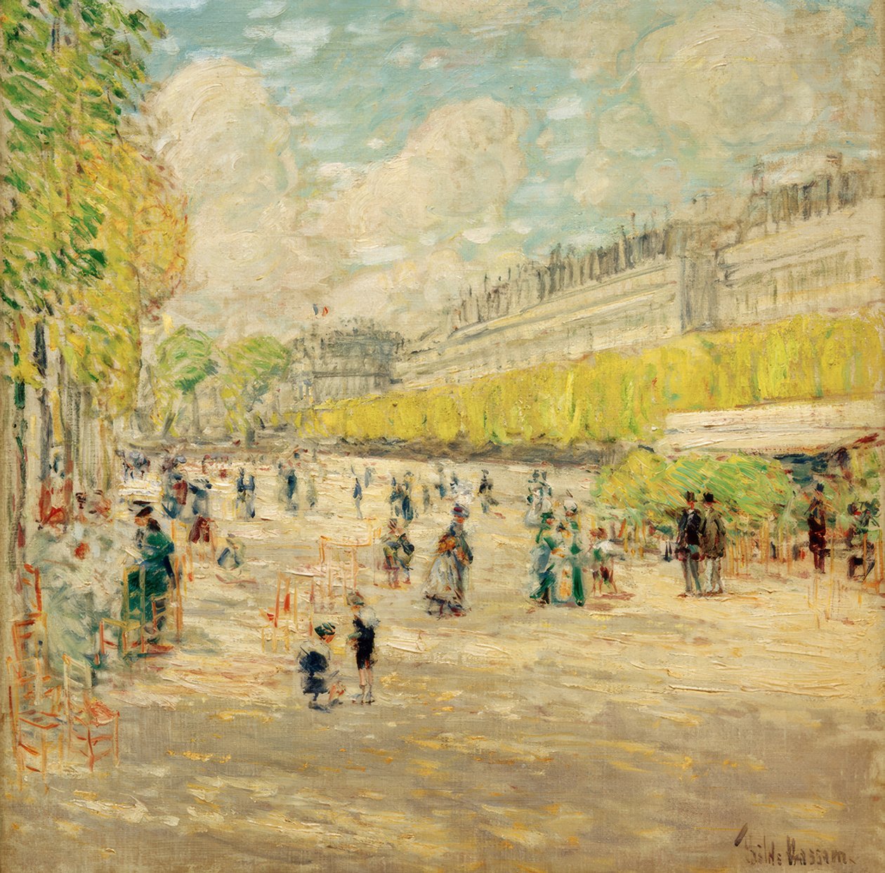 Tuilerijské zahrady od Childe Hassam
