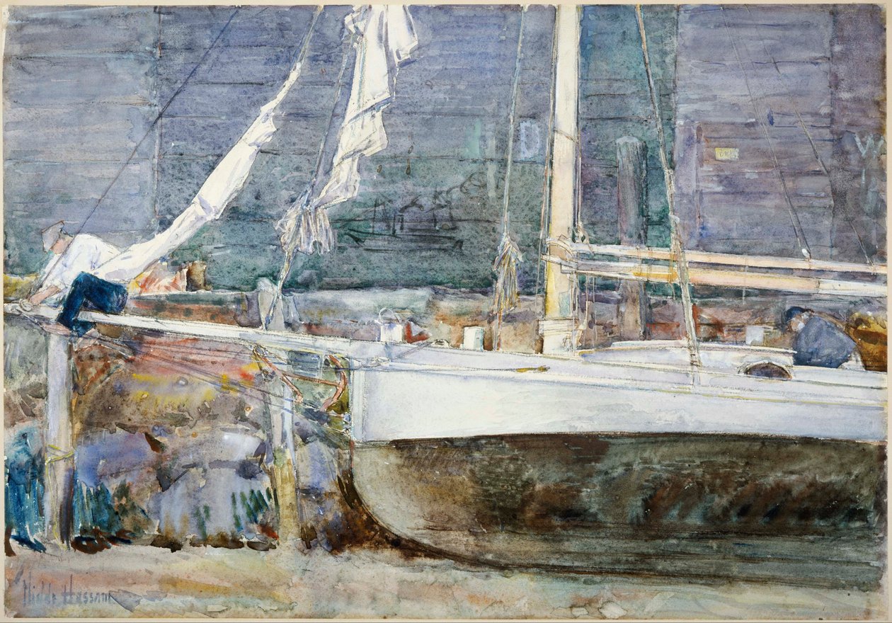 Suchý dok, Gloucester od Childe Hassam