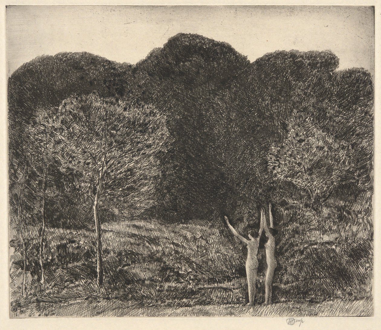 Večer, Easthampton od Childe Hassam