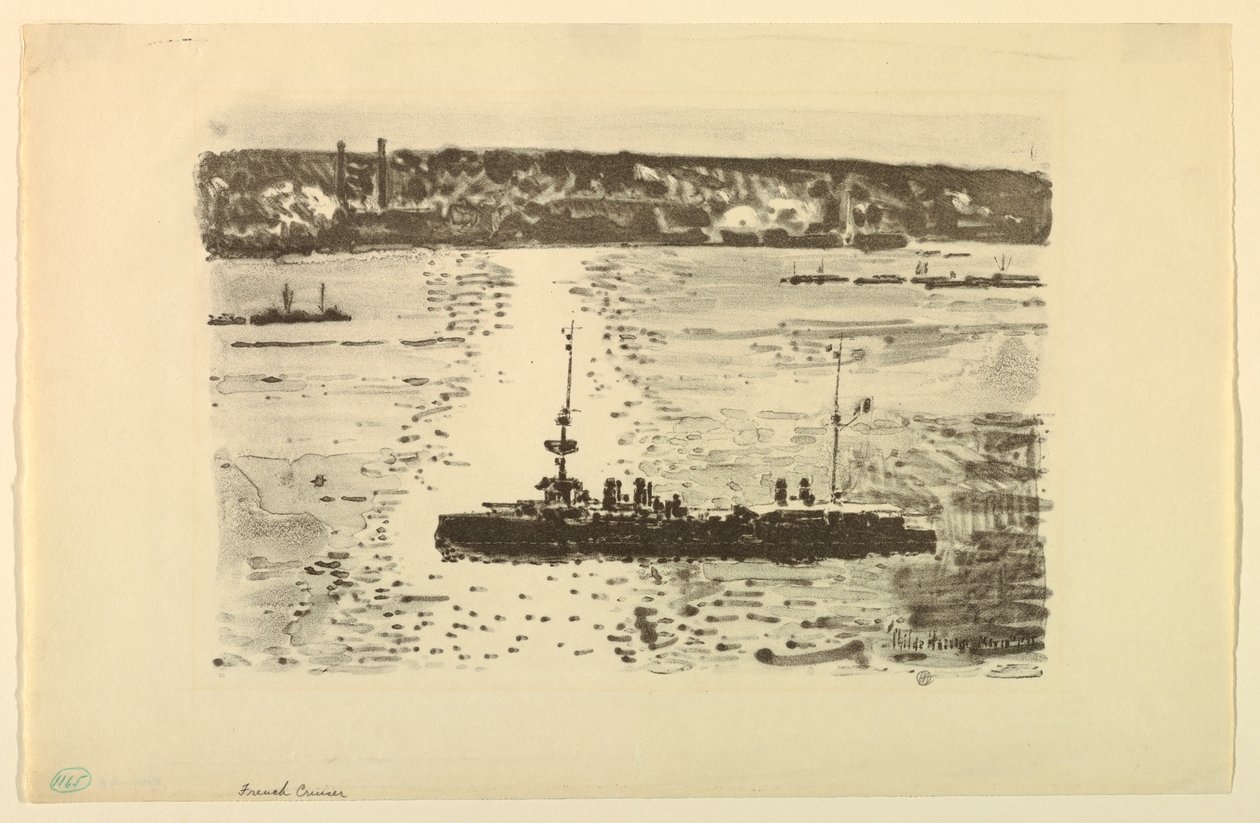 Francouzský křižník od Childe Hassam