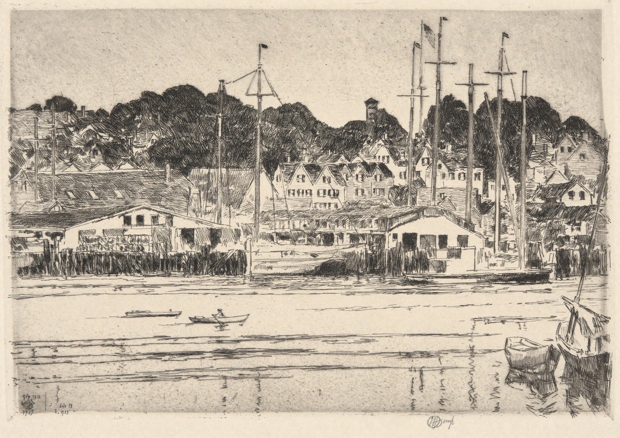 Gloucester, Inner Harbor, 1919 od Childe Hassam