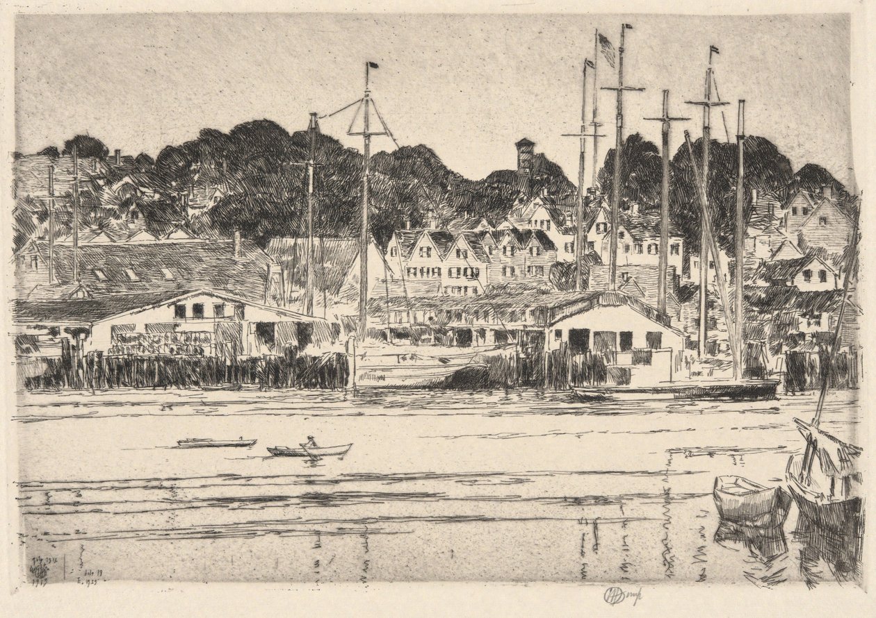 Gloucester, Inner Harbor, 1919 od Childe Hassam