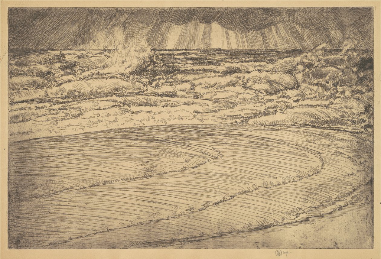 Heavy Surf, High Tide, Easthampton od Childe Hassam