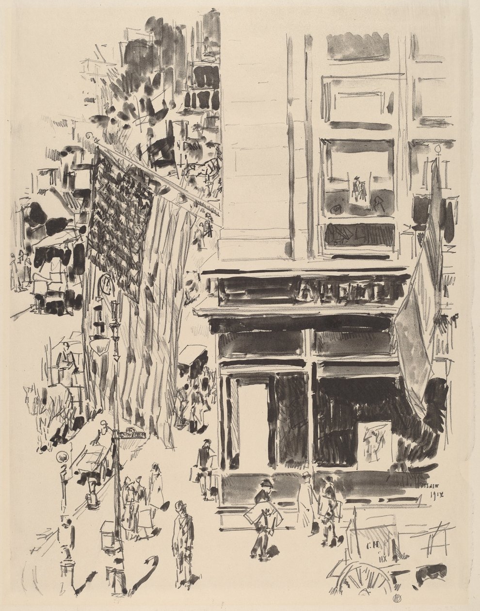 Ulice Lafayette od Childe Hassam