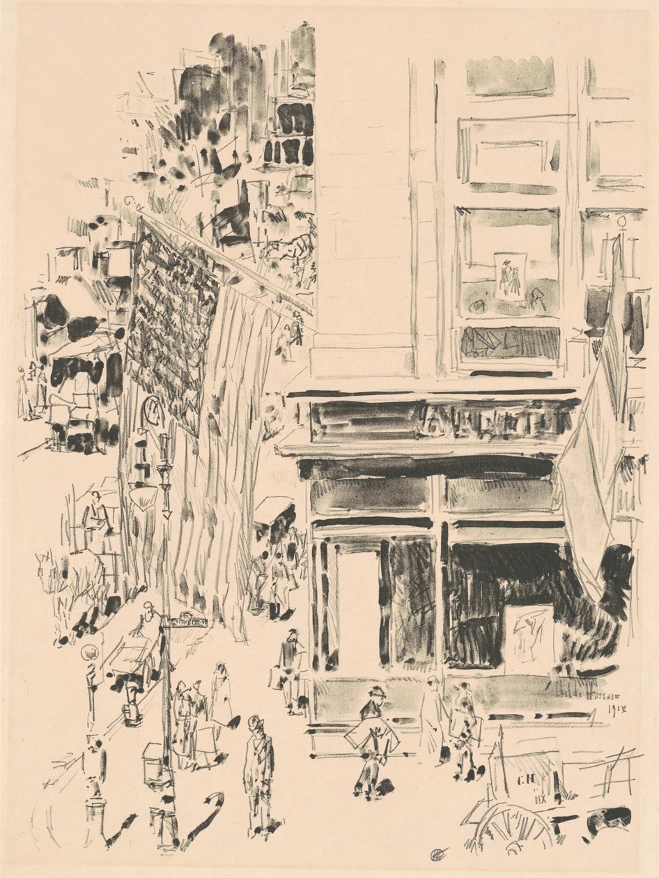 Ulice Lafayette od Childe Hassam