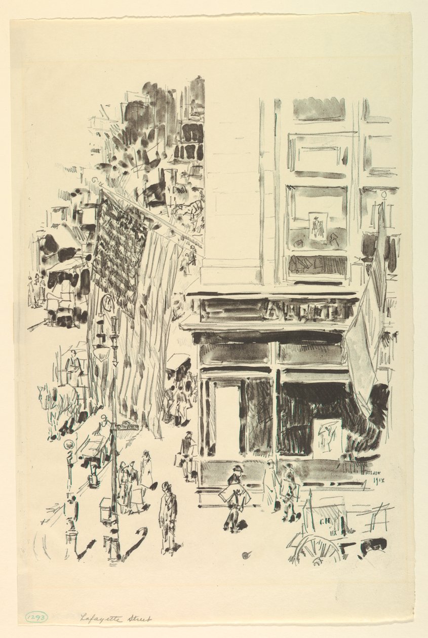 Ulice Lafayette od Childe Hassam