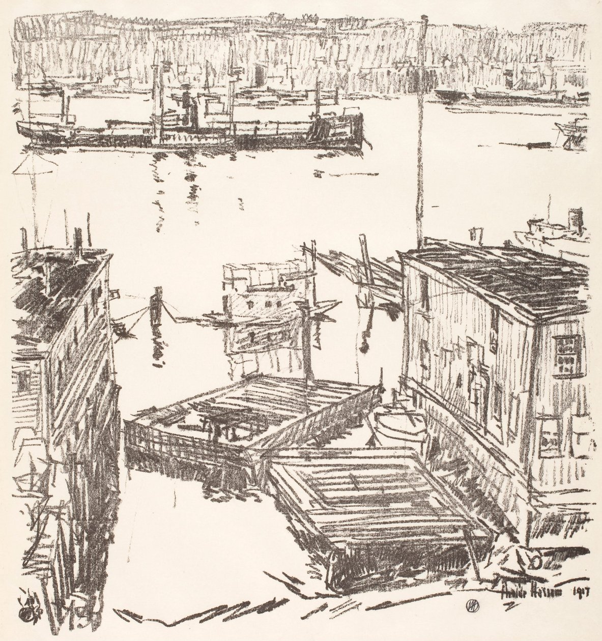 North River od Childe Hassam