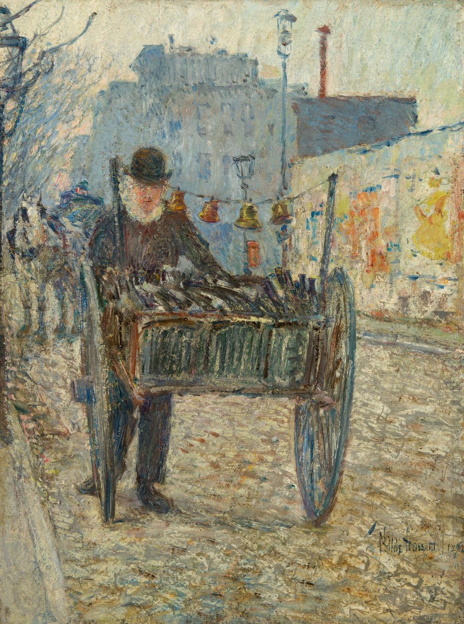 Starý sběrač lahví od Childe Hassam