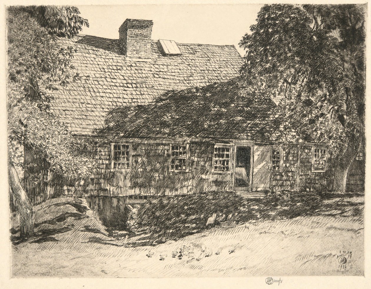 Old Mulford House, Easthampton, 1926 od Childe Hassam