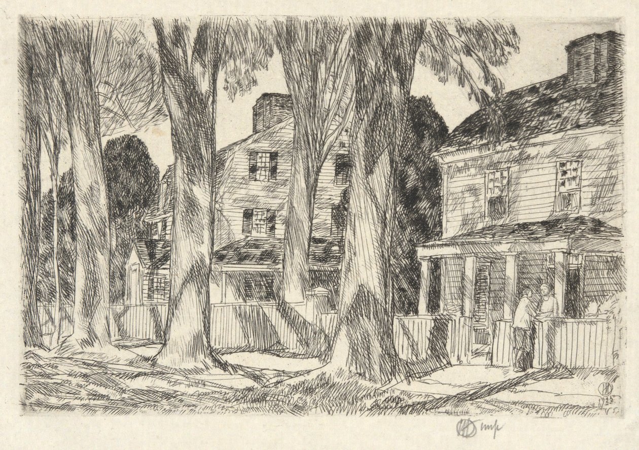 Sunlight Village Street, 1925 od Childe Hassam