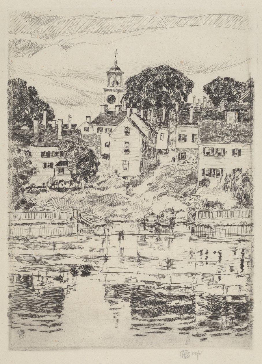 Kostelní věž, Portsmouth od Childe Hassam