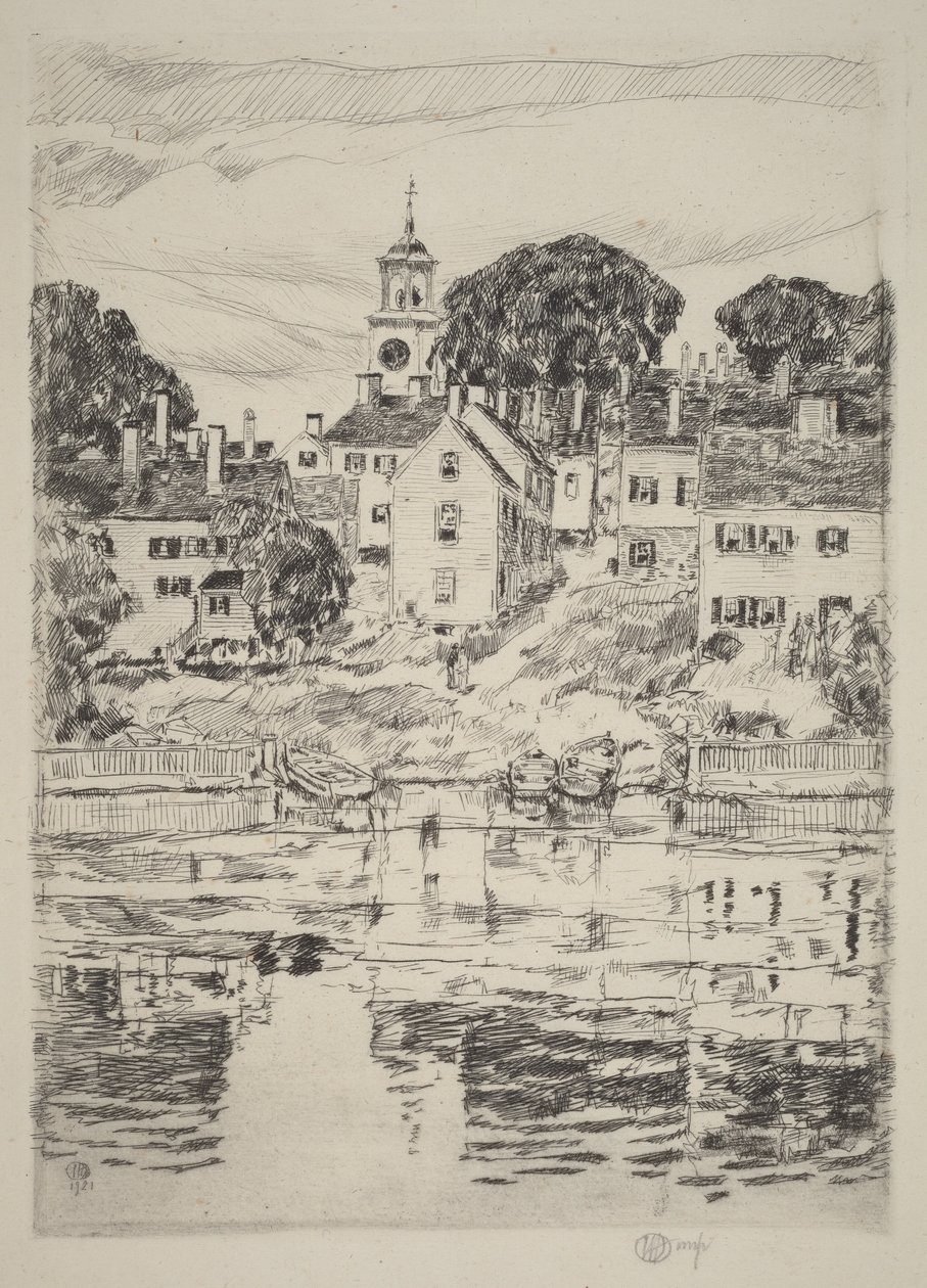 Kostelní věž, Portsmouth od Childe Hassam