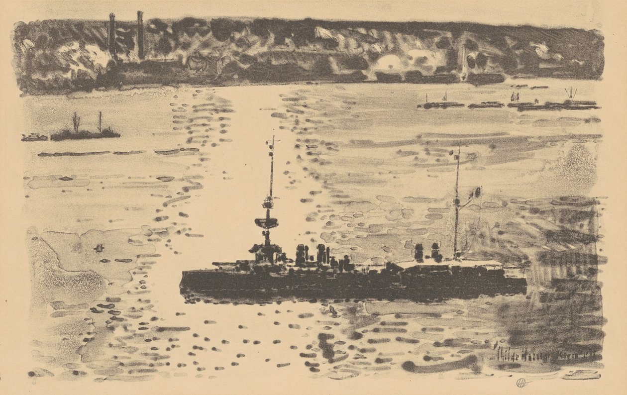 Francouzský křižník od Childe Hassam