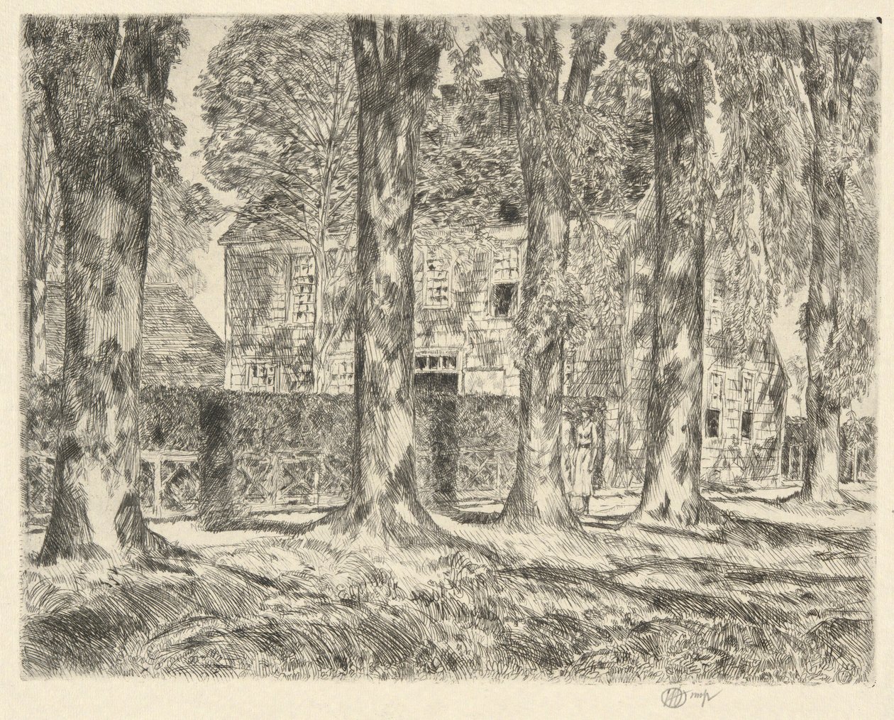 Village Elms, 1923 od Childe Hassam