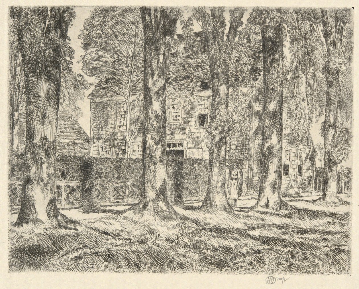 Village Elms, 1923 od Childe Hassam