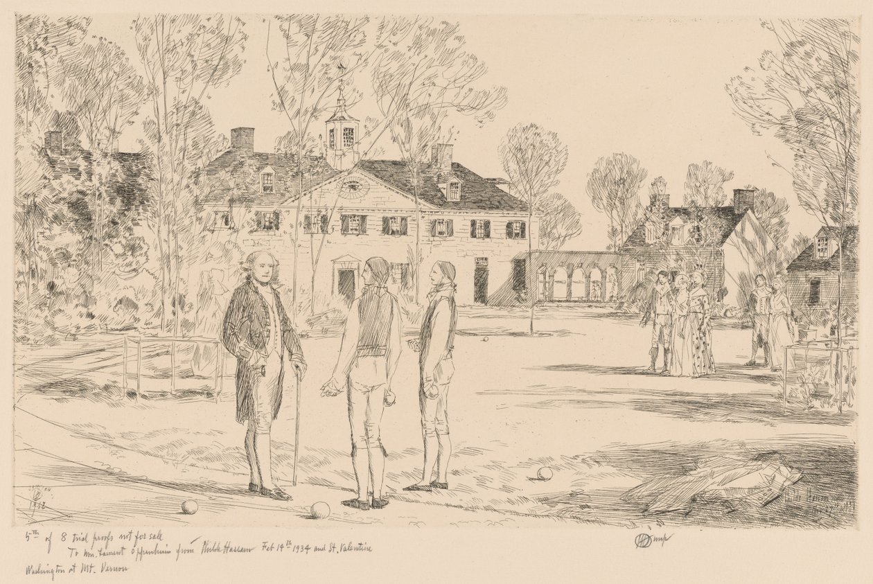Washington v Mt. Vernon od Childe Hassam