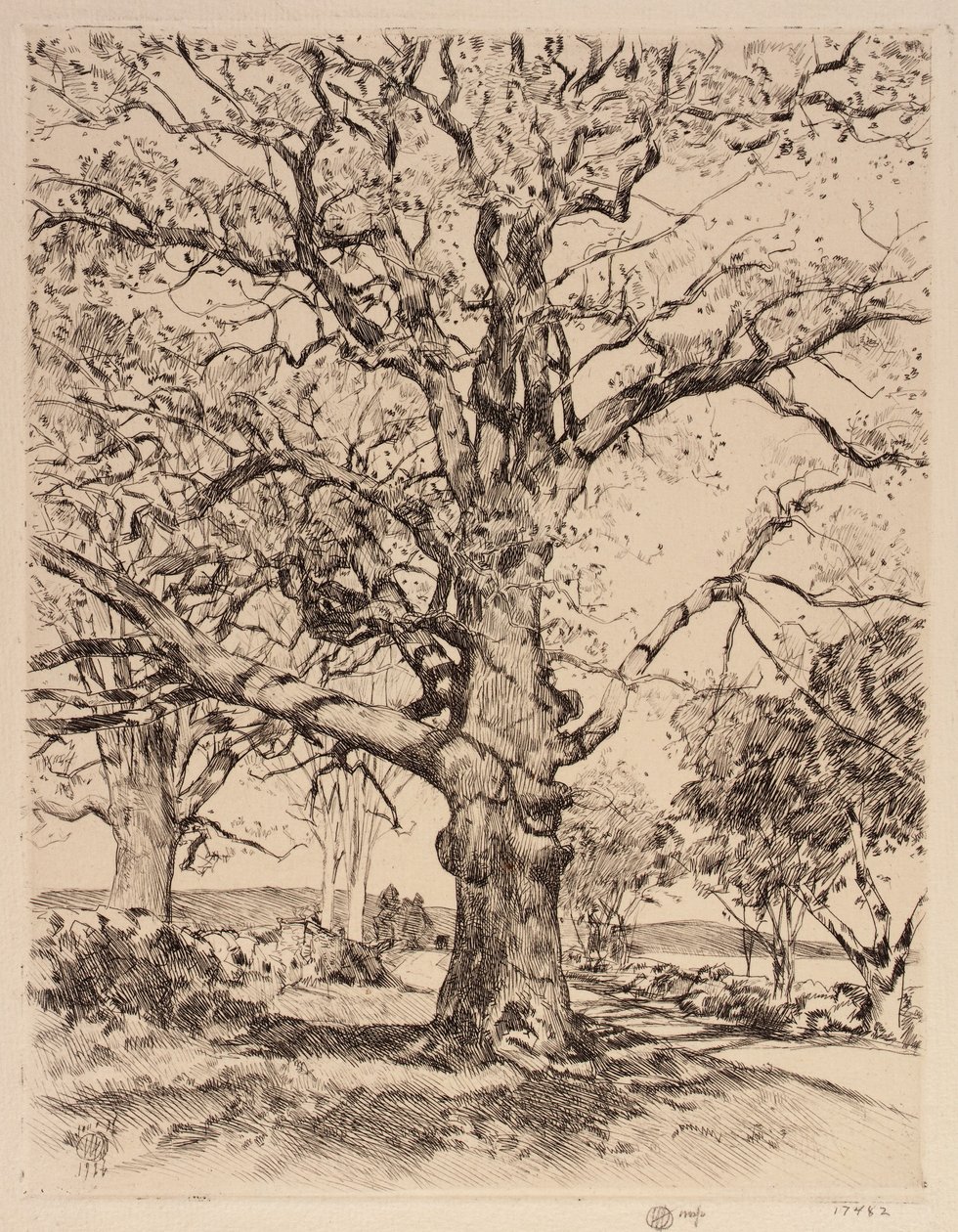Wayside Inn Oaks na jaře od Childe Hassam