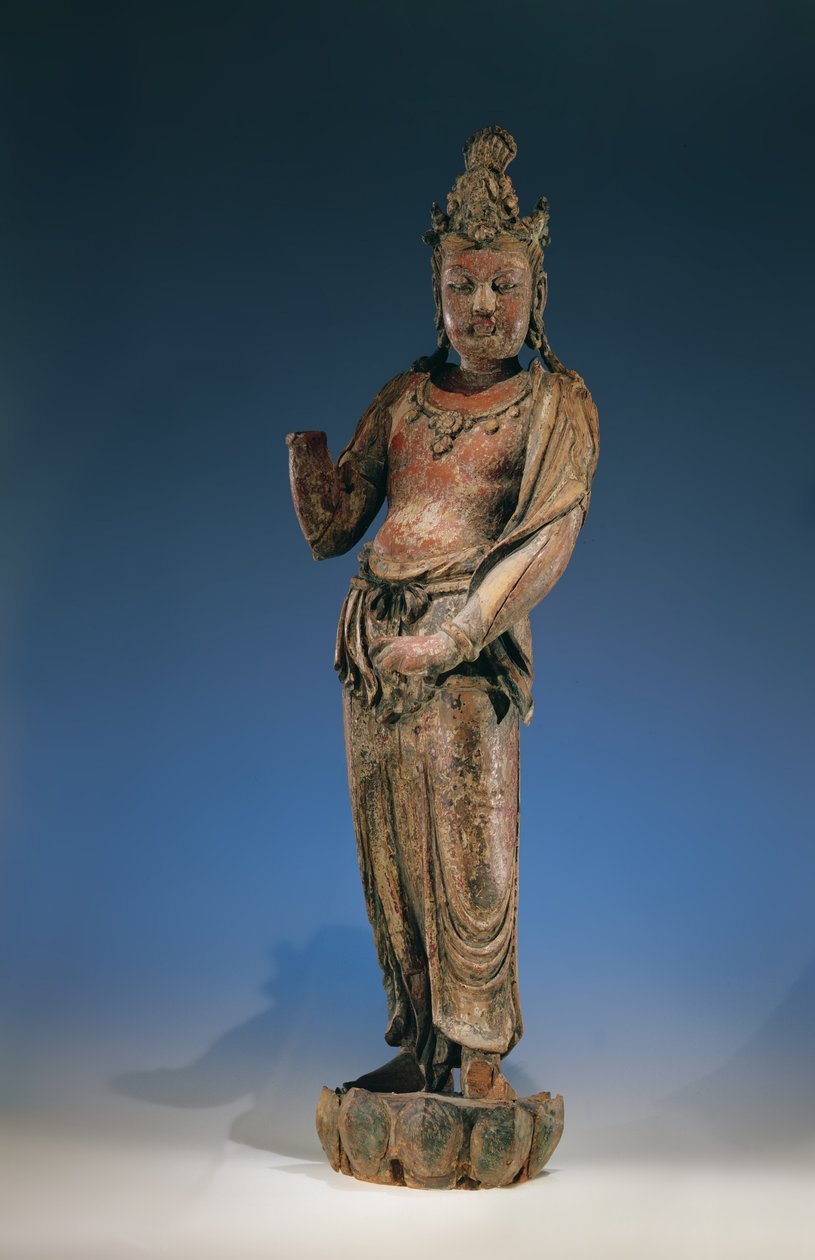 Stojící Kuan-jin, dynastie Yuan (1271-1368), 1282 (dřevo) (podrobnosti viz 394834) od Chinese School